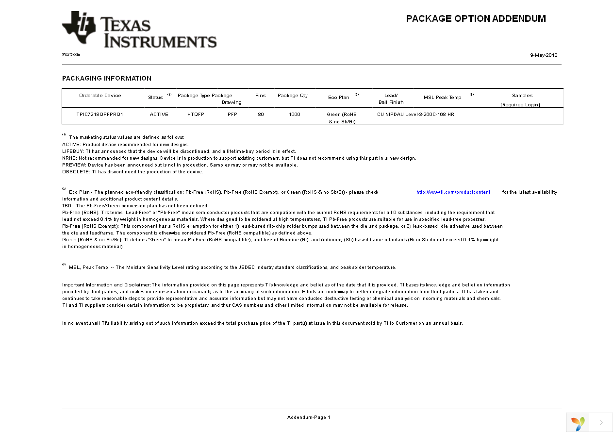 TPIC7218QPFPRQ1 Page 3