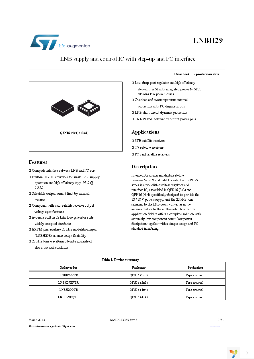 LNBH29PTR Page 1