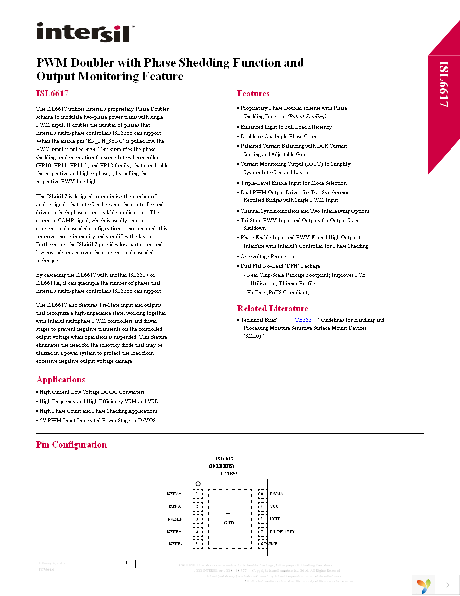 ISL6617CRZ Page 1