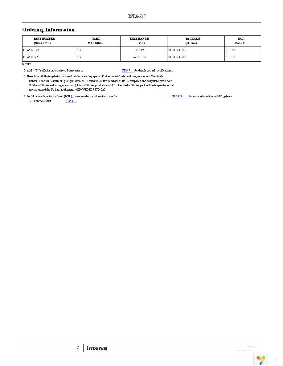 ISL6617CRZ Page 5