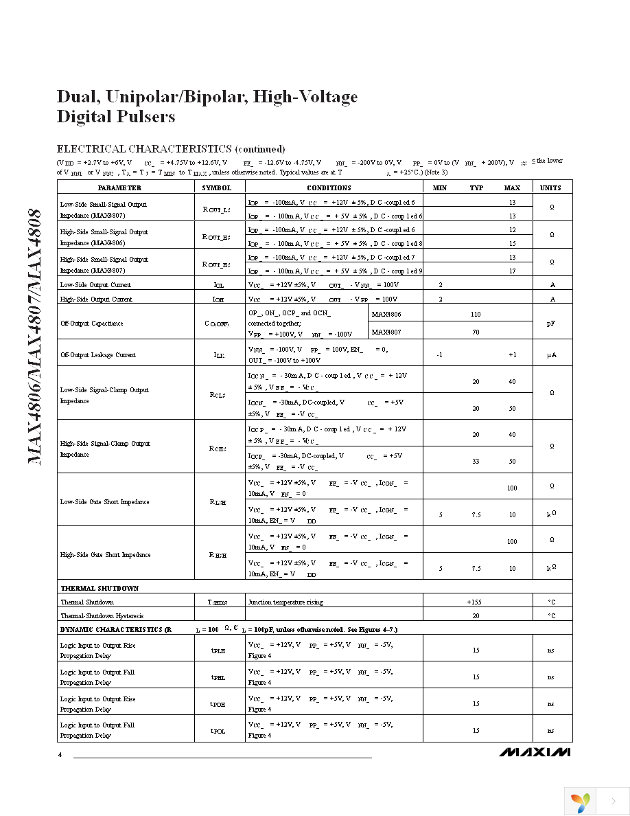 MAX4807CTN+ Page 4