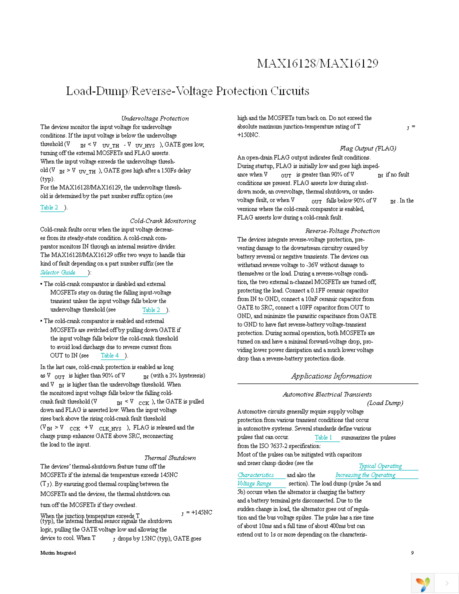 MAX16128UAACAC+ Page 9