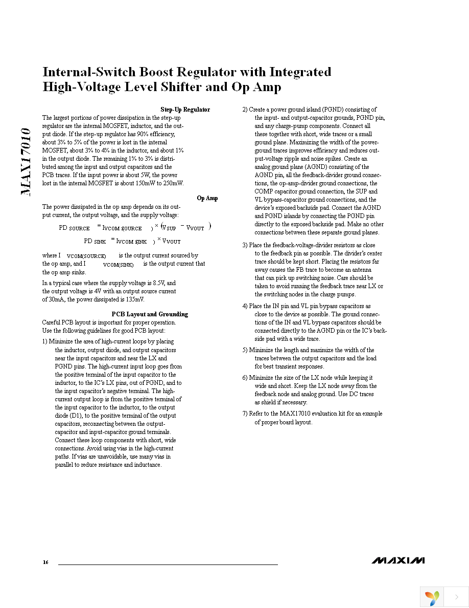 MAX17010ETL+T Page 16