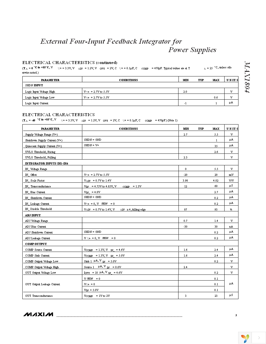 MAX1804EUB+T Page 3