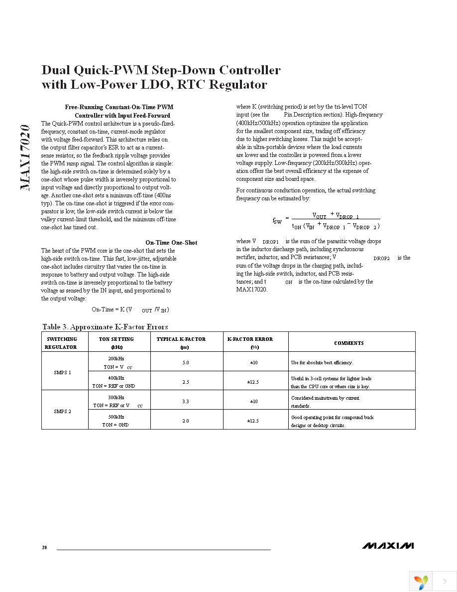 MAX17020ETJ+T Page 20