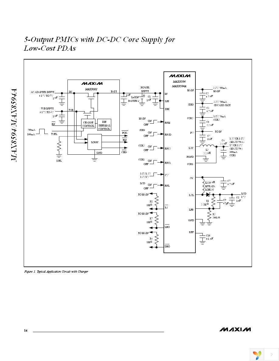 MAX8594ETG+T Page 14