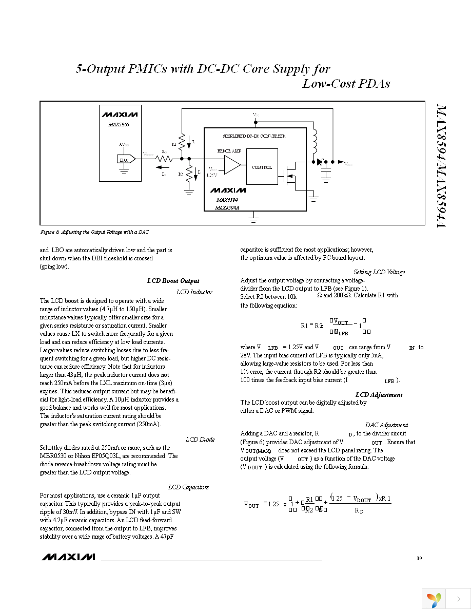 MAX8594ETG+T Page 19