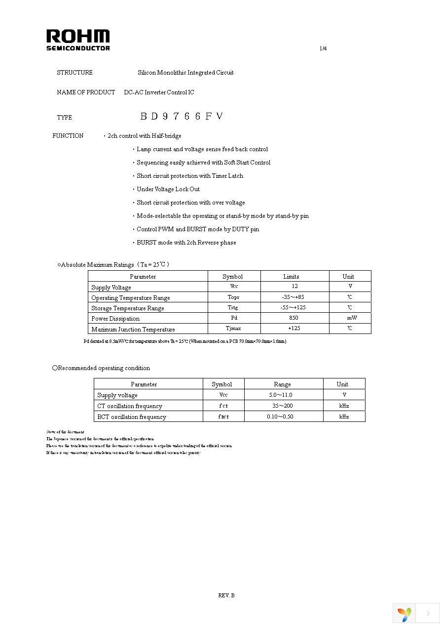 BD9766FV-E2 Page 1