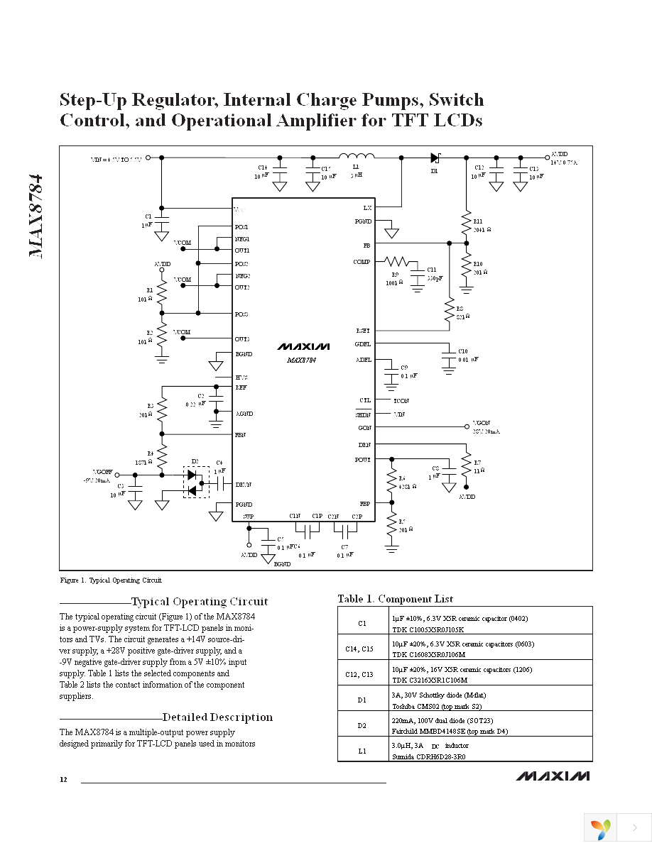 MAX8784ETL+T Page 12