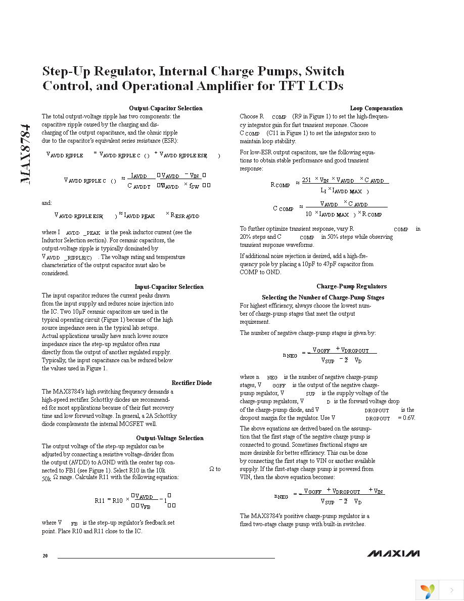 MAX8784ETL+T Page 20