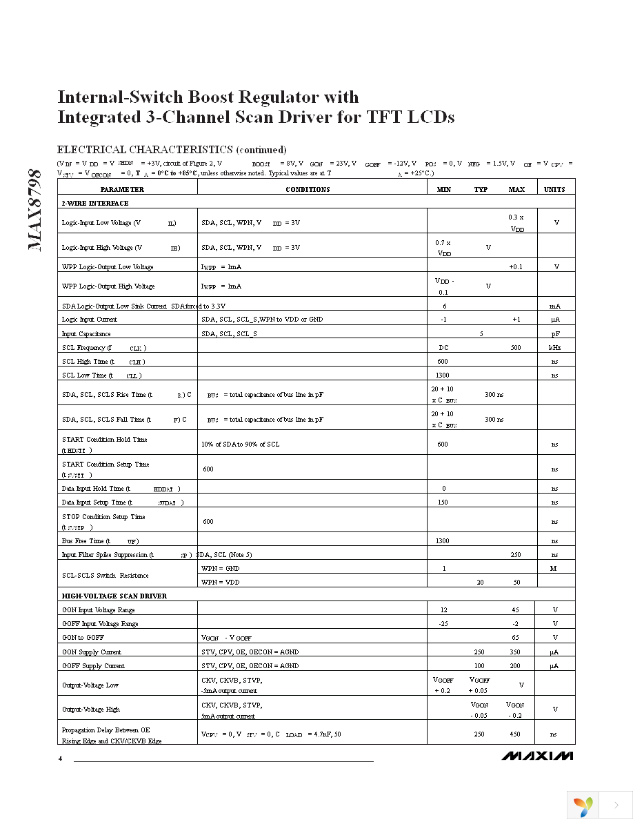 MAX8798AETX+T Page 4