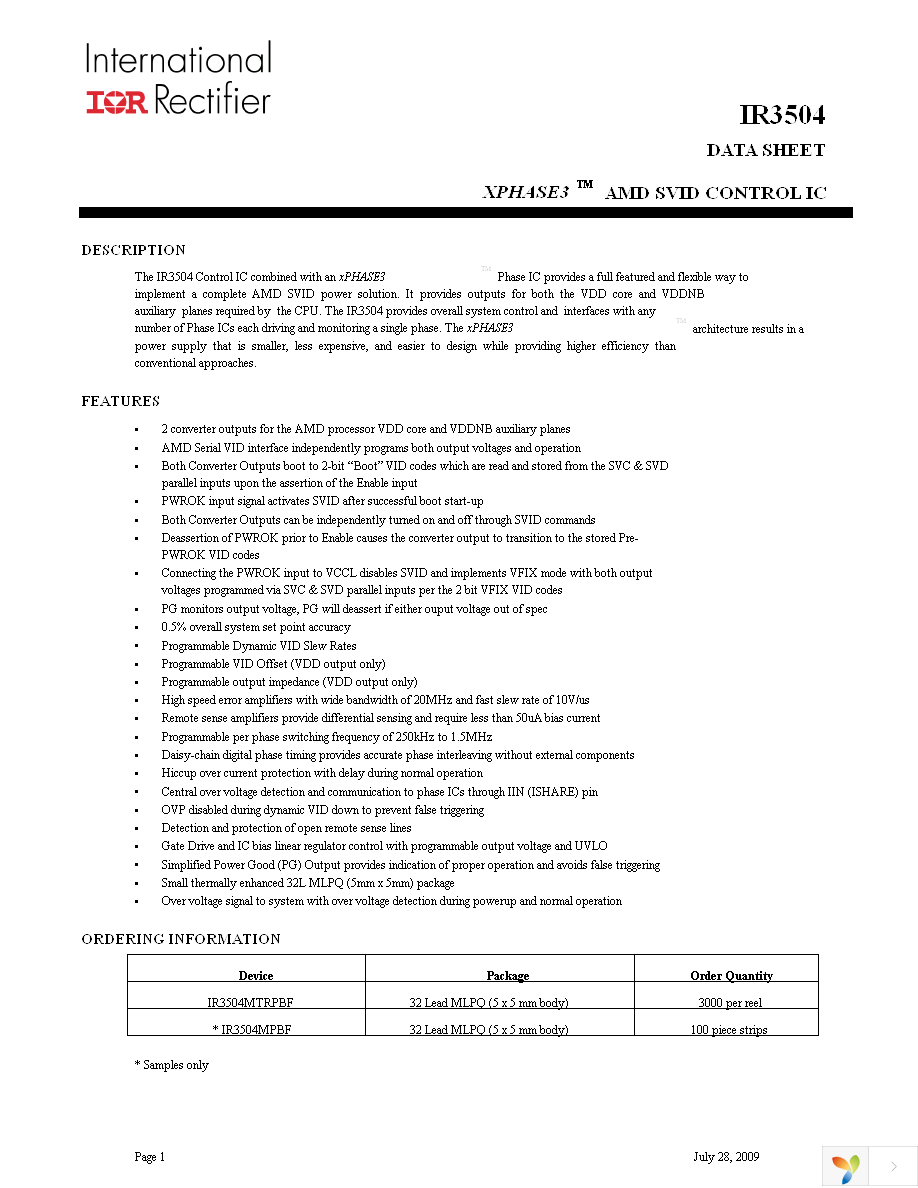 IR3504MTRPBF Page 1