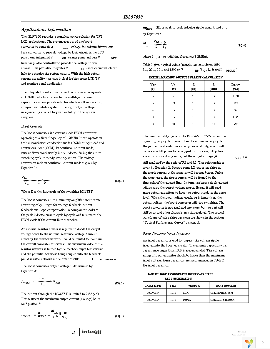 ISL97650ARTZ-TK Page 11