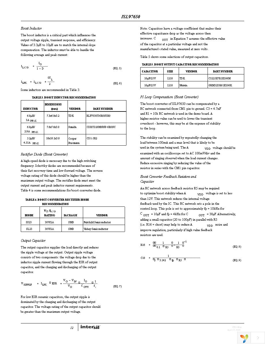 ISL97650ARTZ-TK Page 12