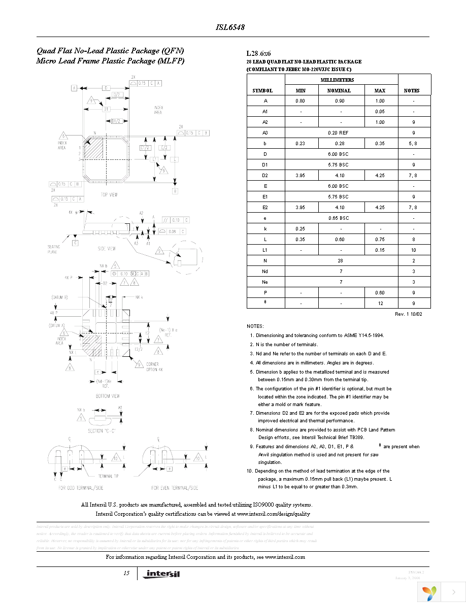 ISL6548CRZA-T Page 15