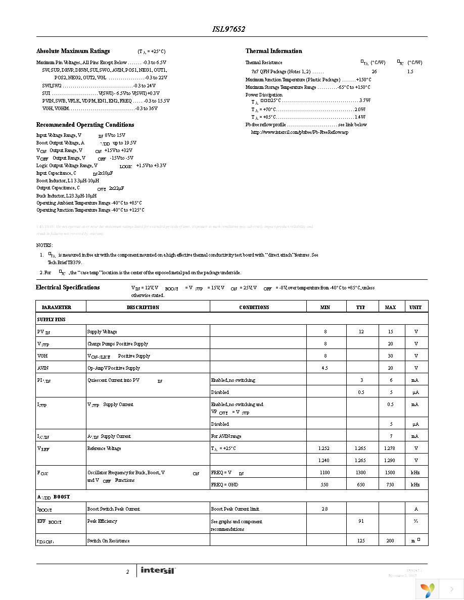 ISL97652IRZ-T Page 2