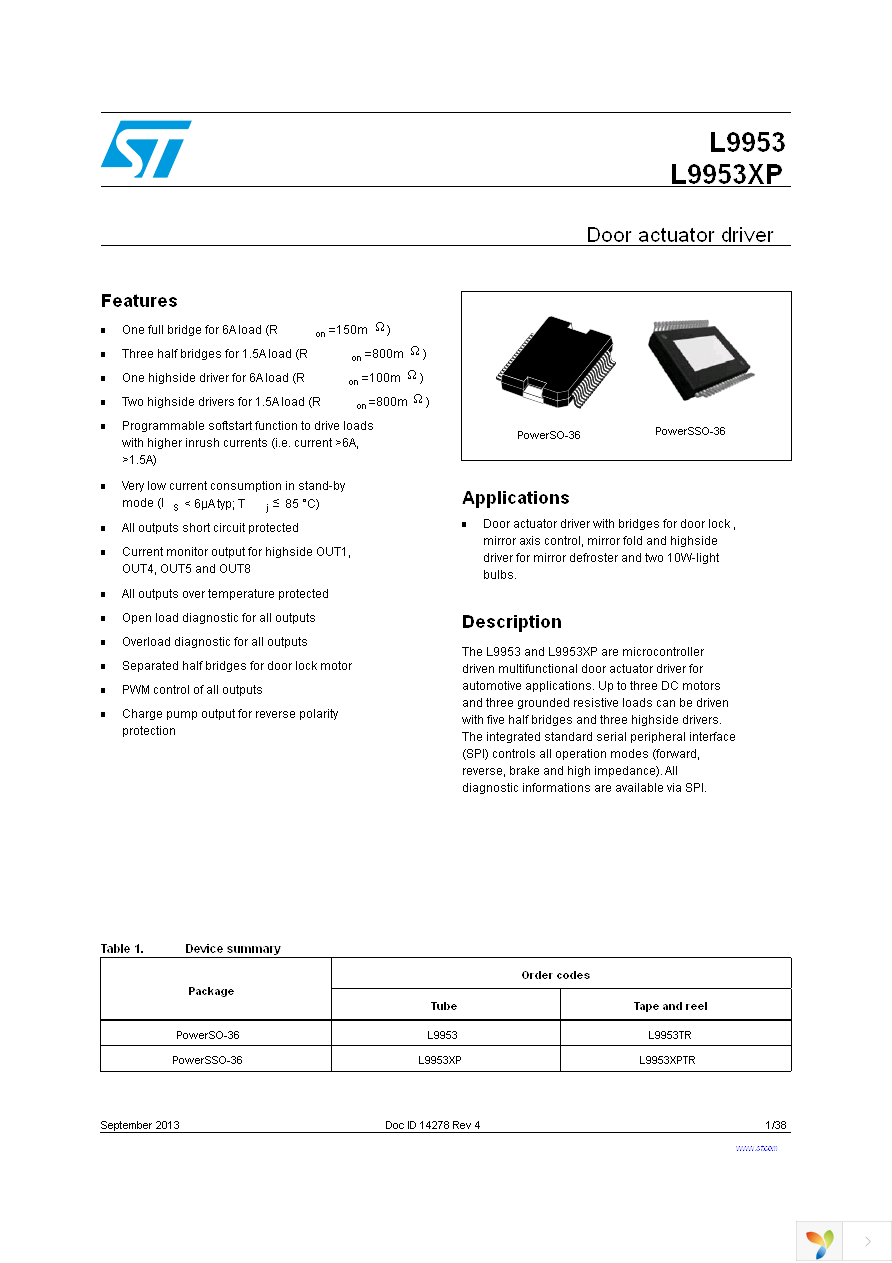 L9953XPTR Page 1