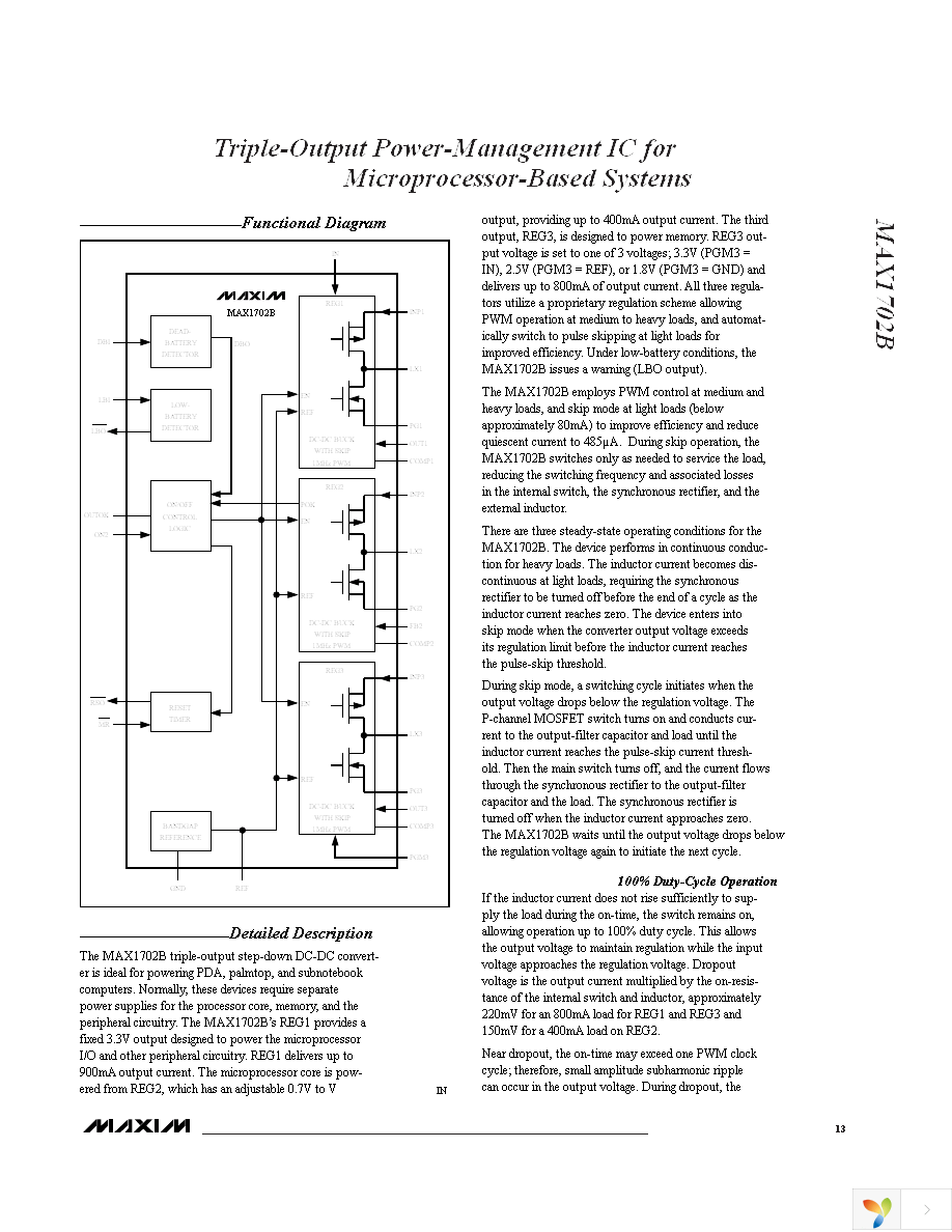 MAX1702BETX+ Page 13