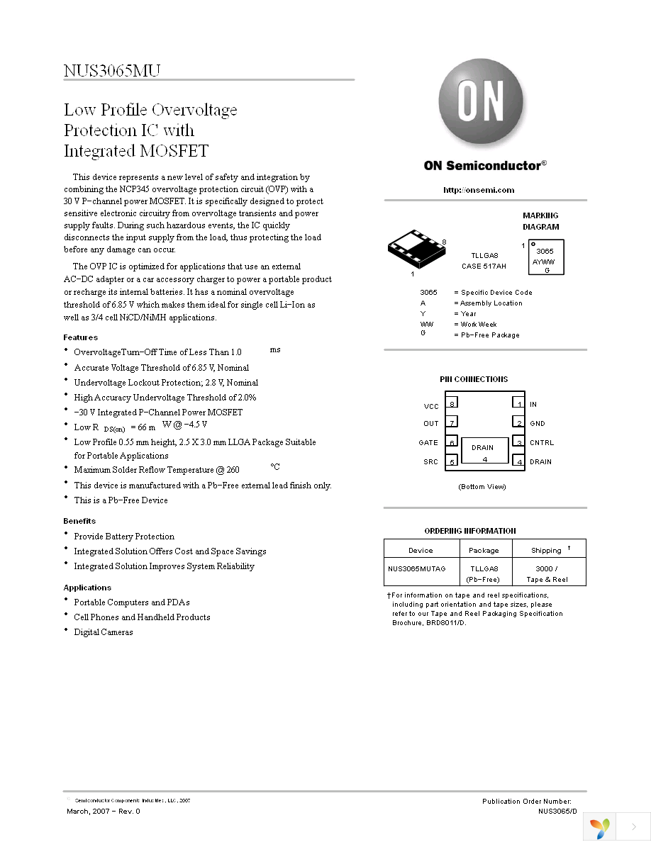 NUS3065MUTAG Page 1