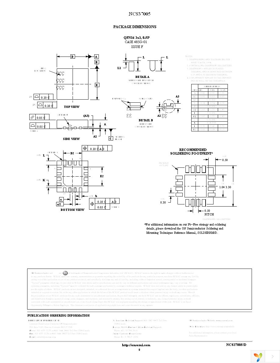 NCS37005MNG Page 8