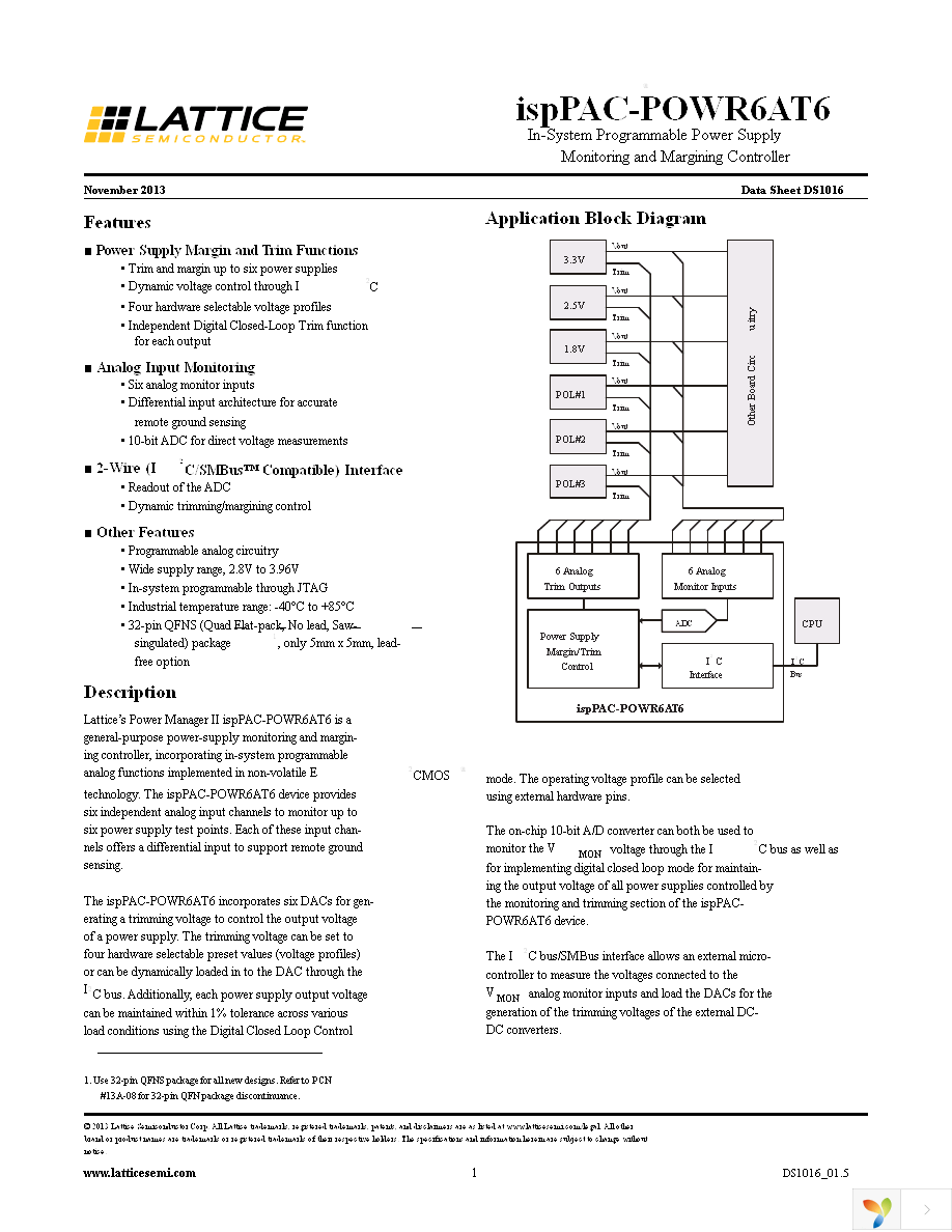 ISPPAC-POWR6AT6-01SN32I Page 1