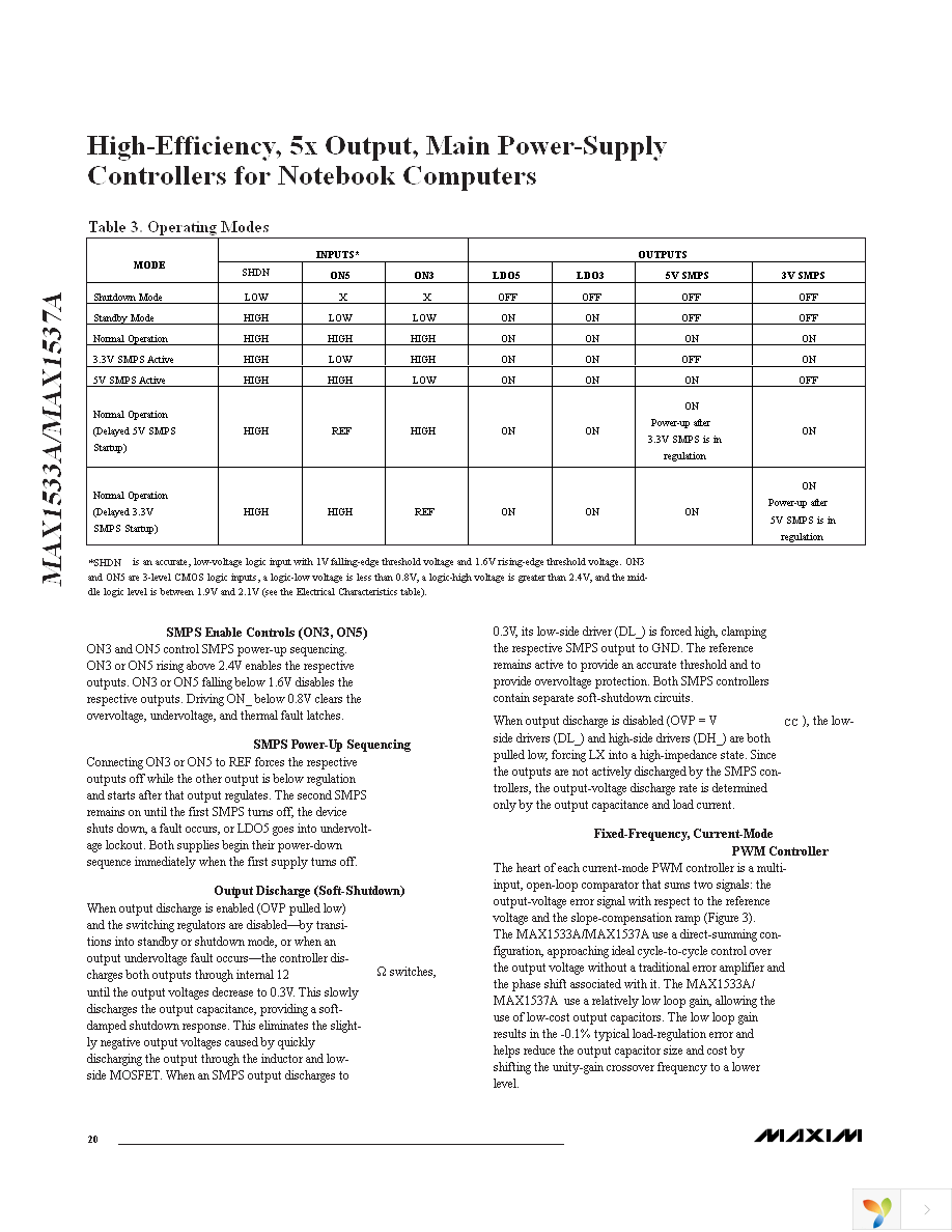 MAX1533AETJ+ Page 20
