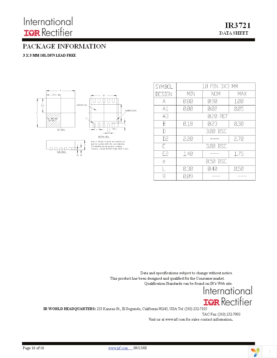 IR3721MTRPBF Page 16