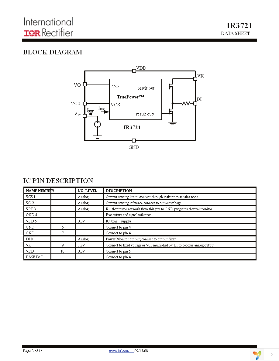 IR3721MTRPBF Page 3