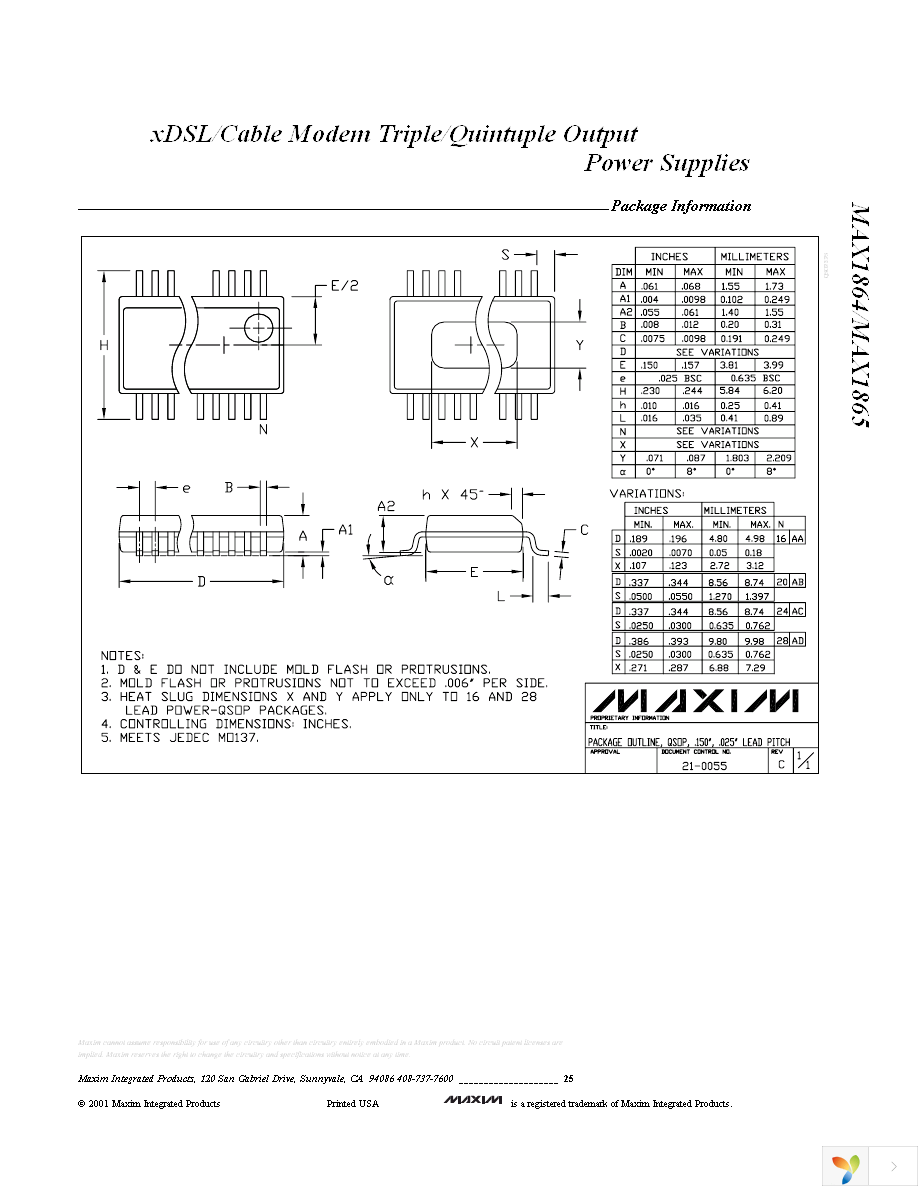 MAX1864TEEE+ Page 25