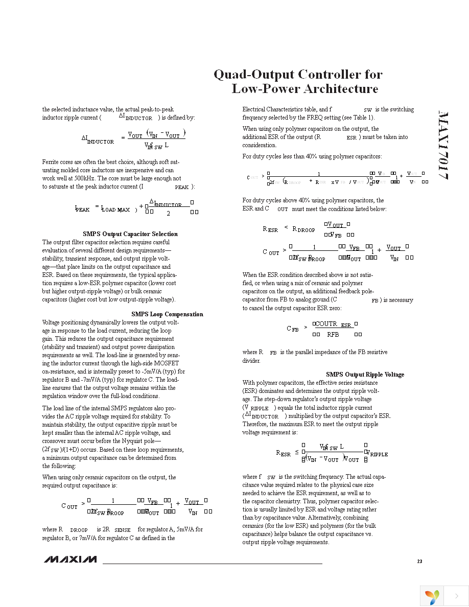 MAX17017GTM+T Page 23