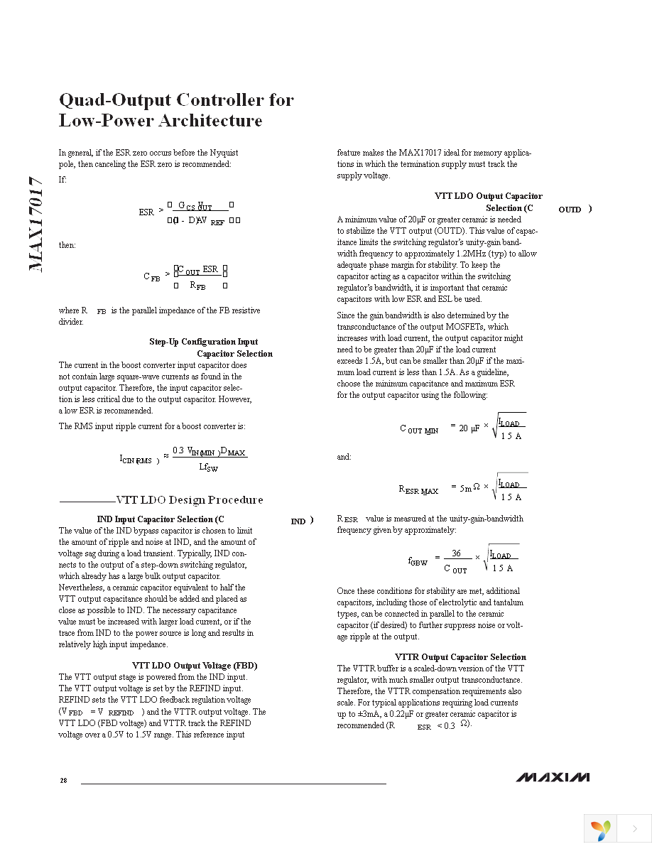 MAX17017GTM+T Page 28