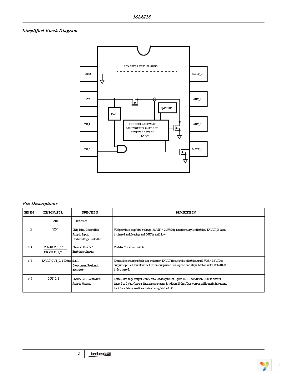 ISL6118HIBZA Page 2