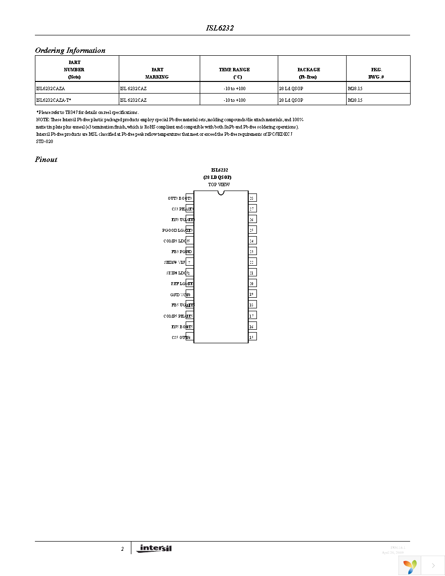 ISL6232CAZA-T Page 2