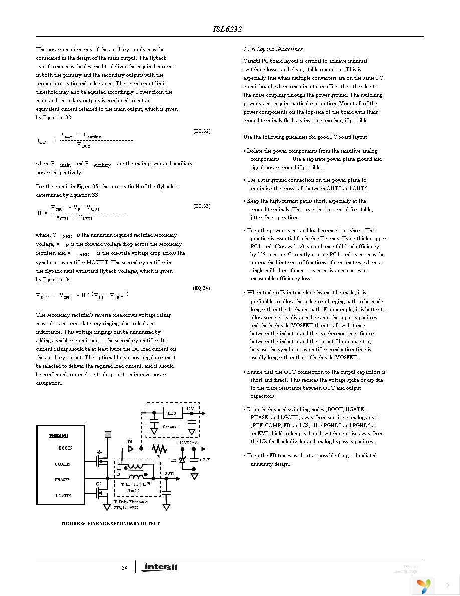 ISL6232CAZA-T Page 24