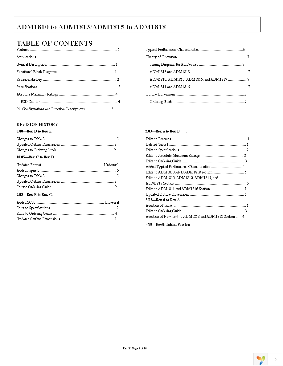 ADM1818-10ARTZ-RL7 Page 2