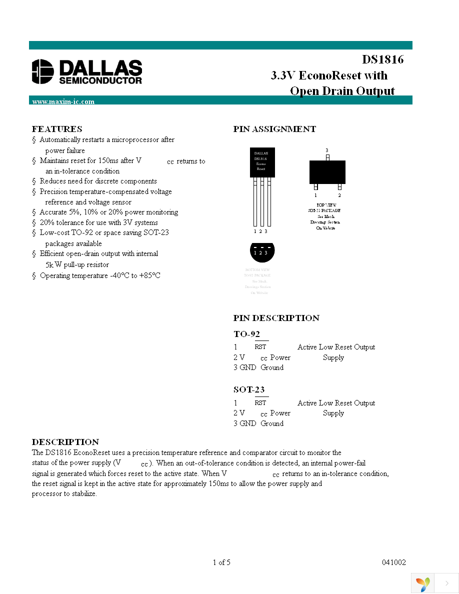 DS1816R-5+T&R Page 1