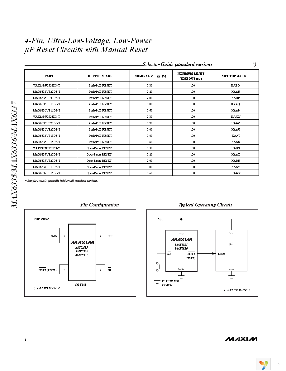 MAX6337US16D3+T Page 6