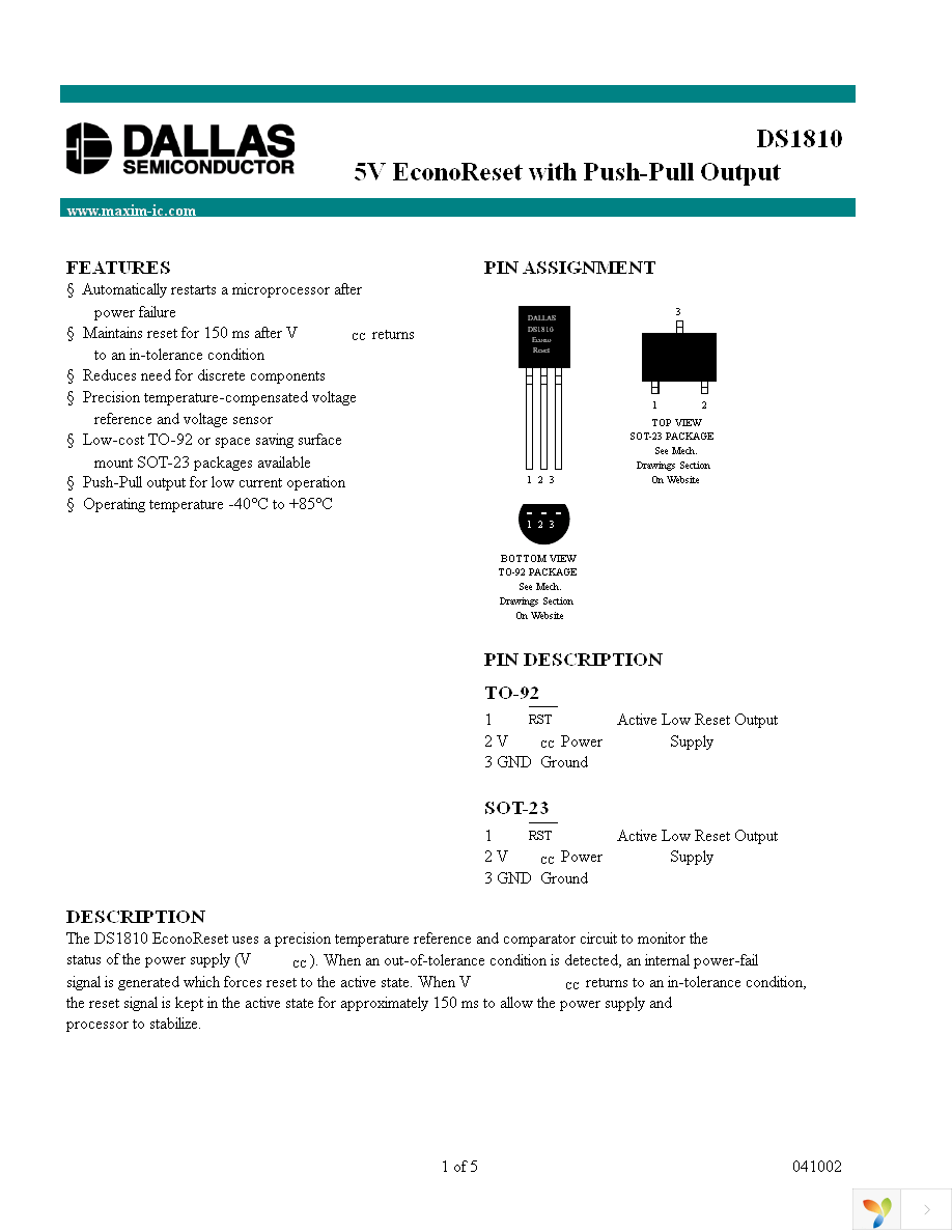 DS1810R-5+T&R Page 1