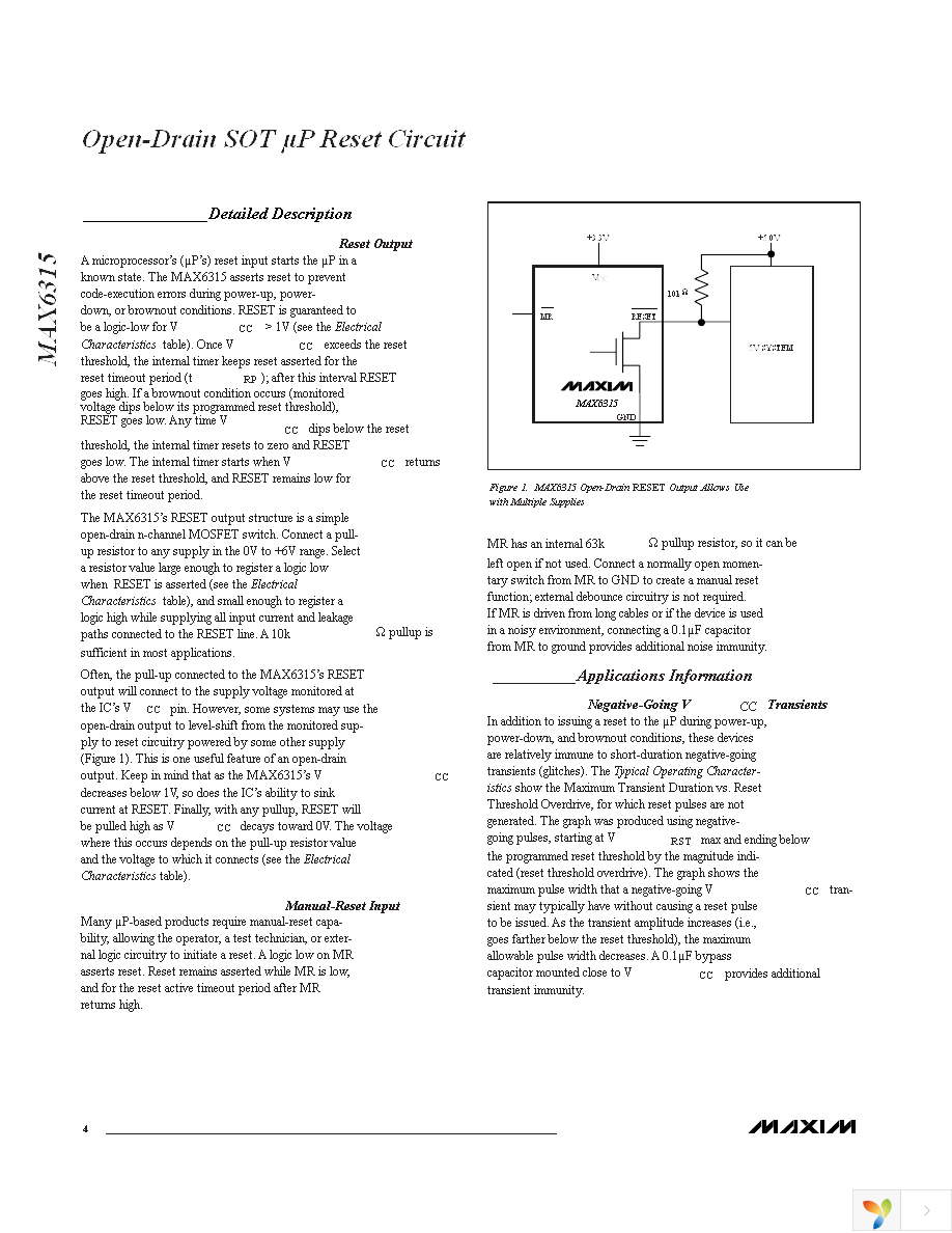 MAX6315US29D3+T Page 4