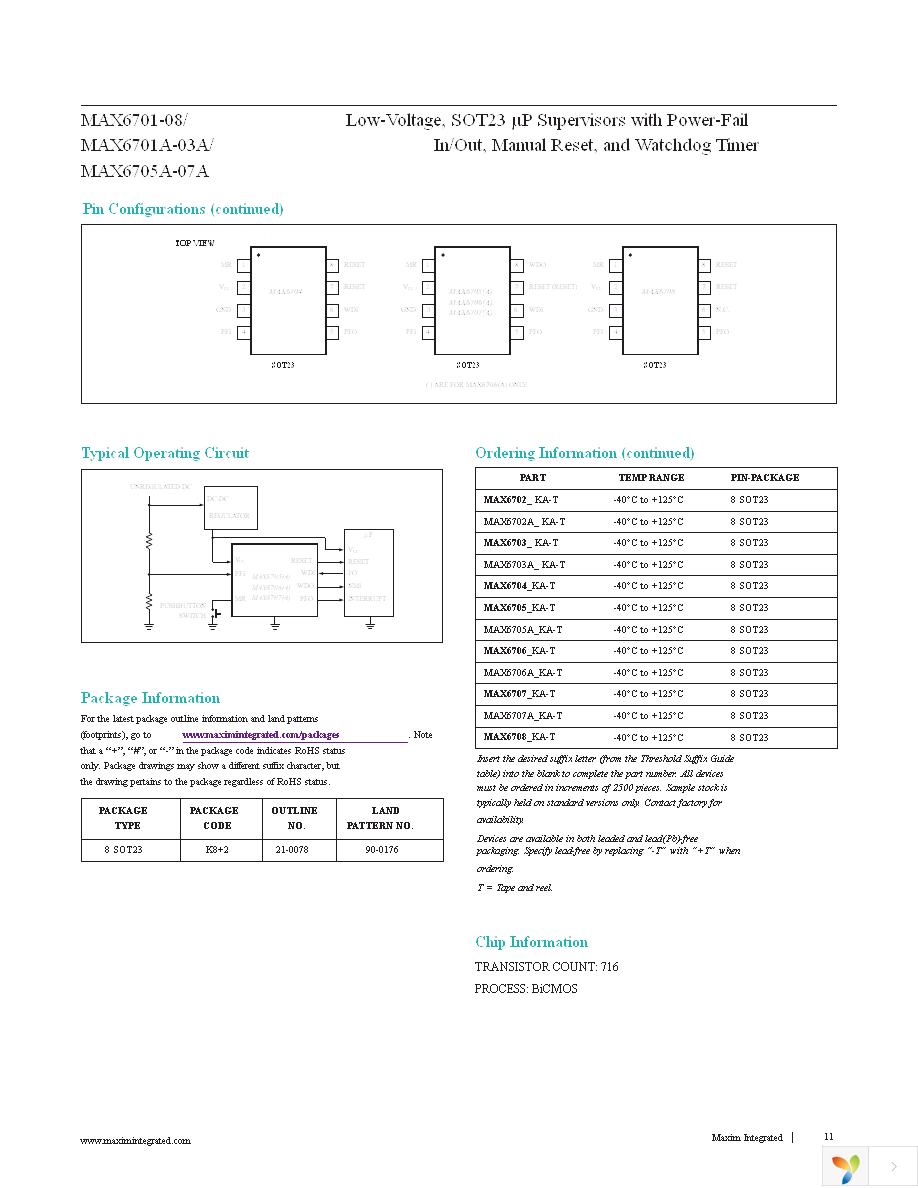 MAX6708SKA+T Page 11