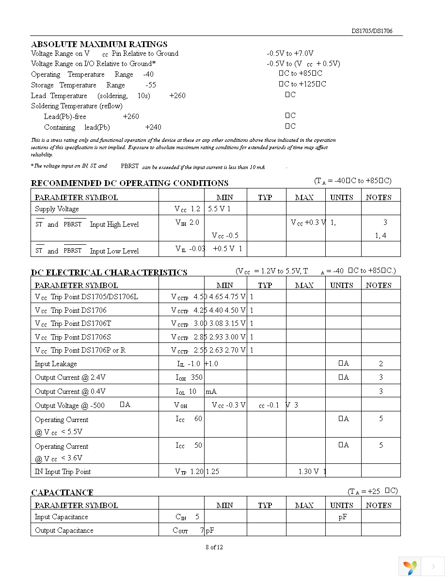 DS1706TESA+ Page 8