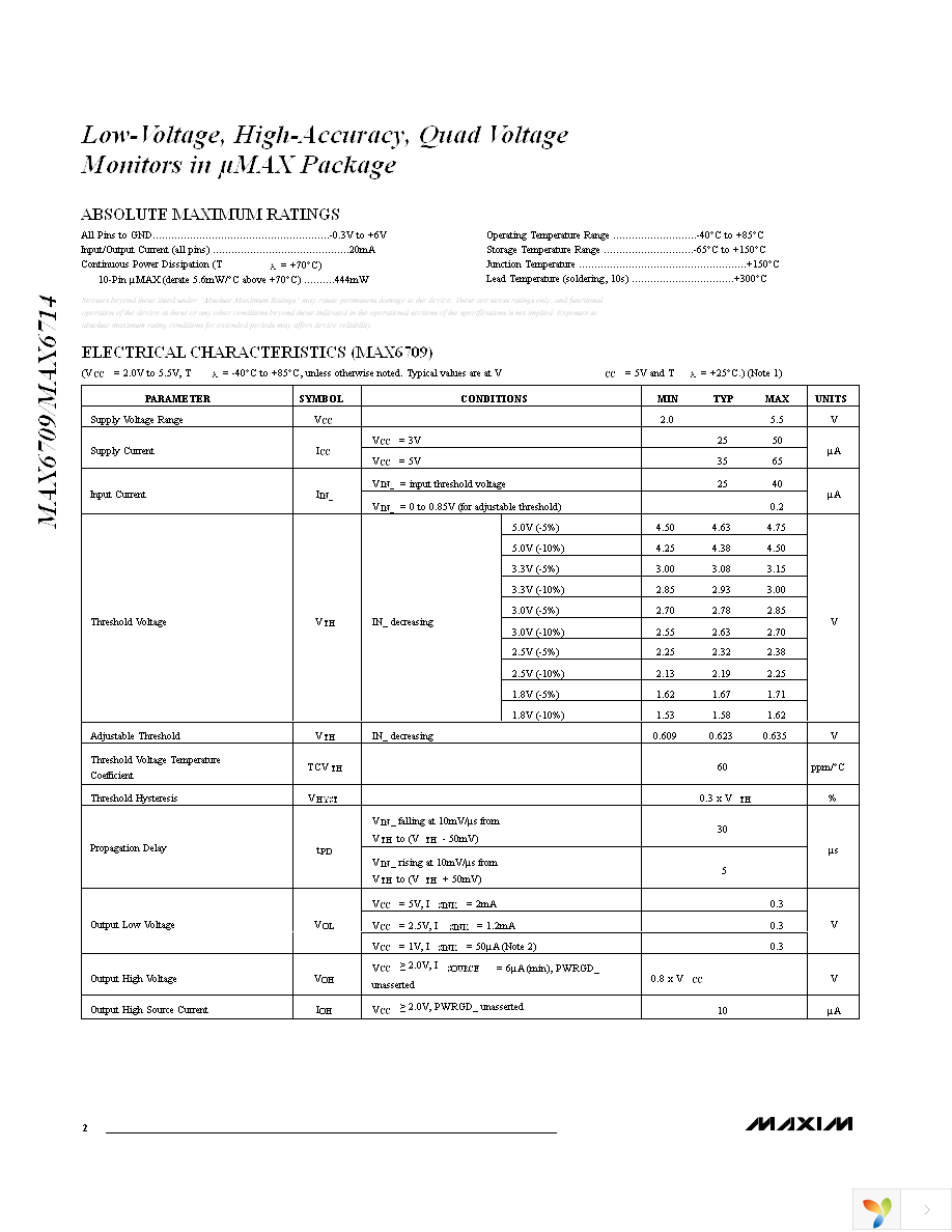 MAX6714DUB+ Page 2