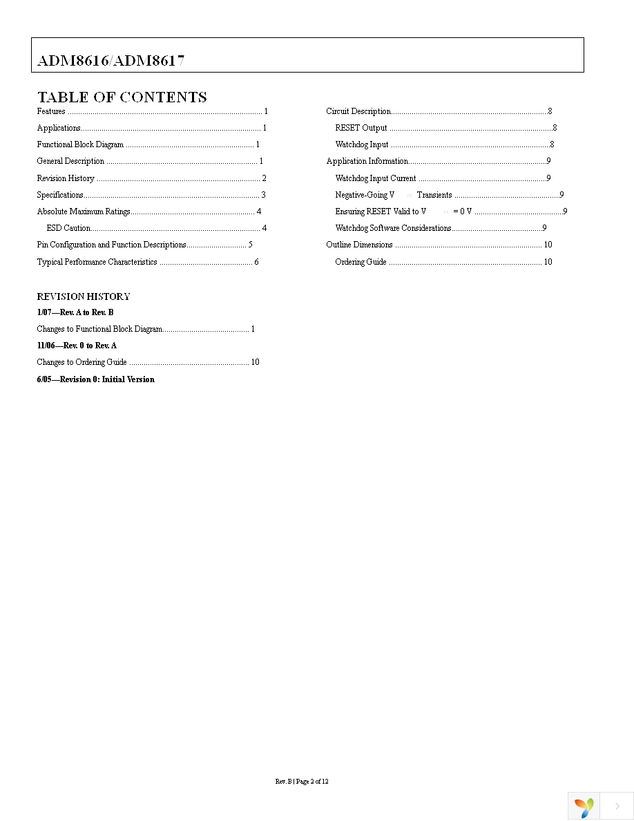 ADM8617SAYAKSZ-RL7 Page 2