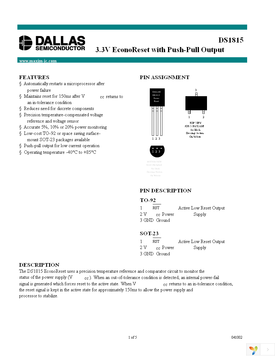 DS1815R-10+T&R Page 1