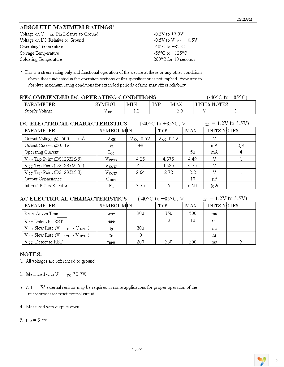 DS1233MS-3+ Page 4