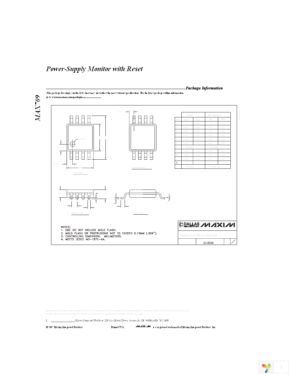 MAX709LCSA+ Page 8