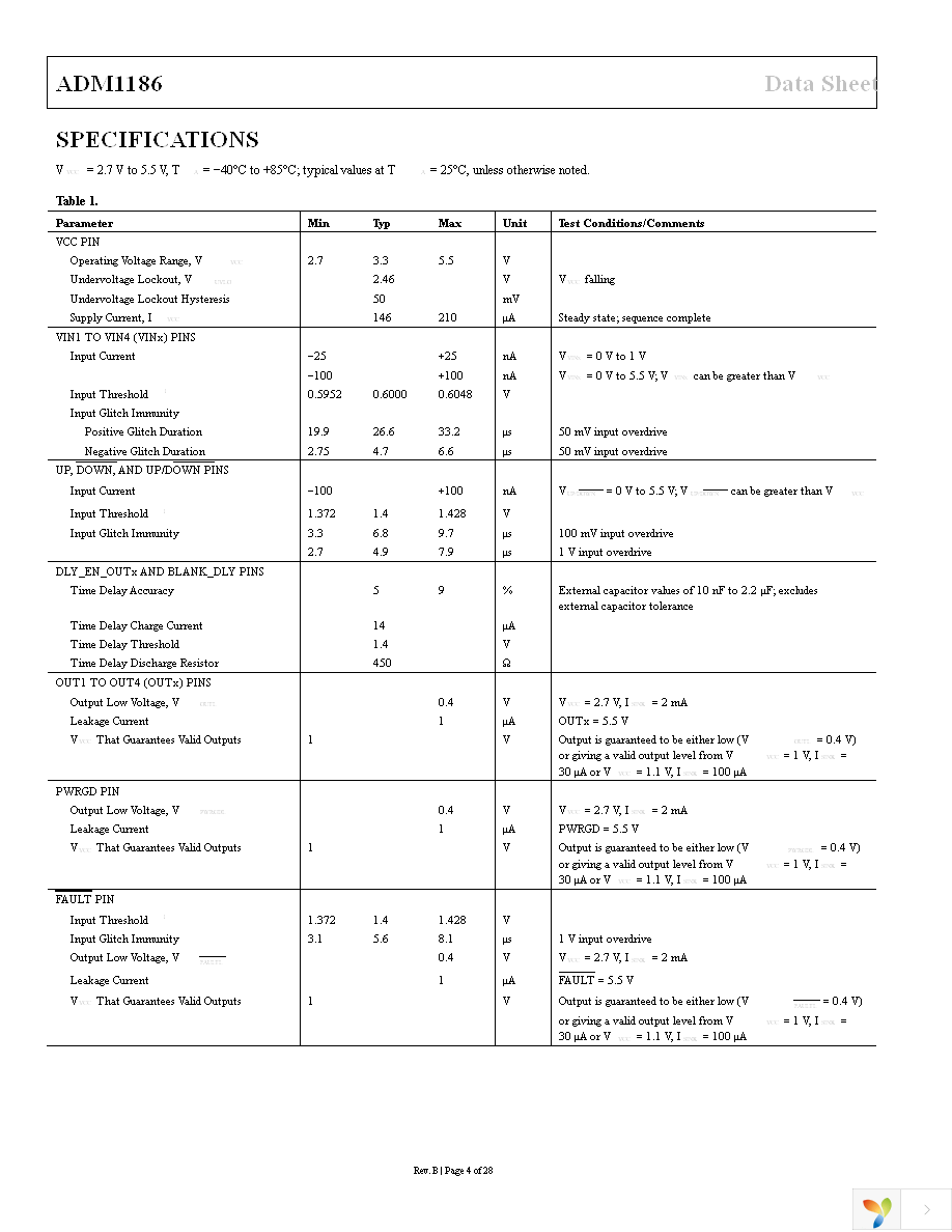 ADM1186-2ARQZ Page 4