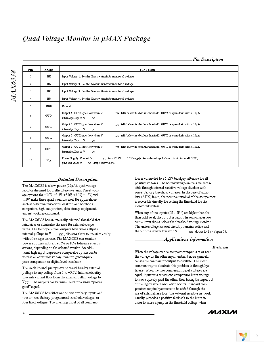 MAX6338PUB+ Page 4