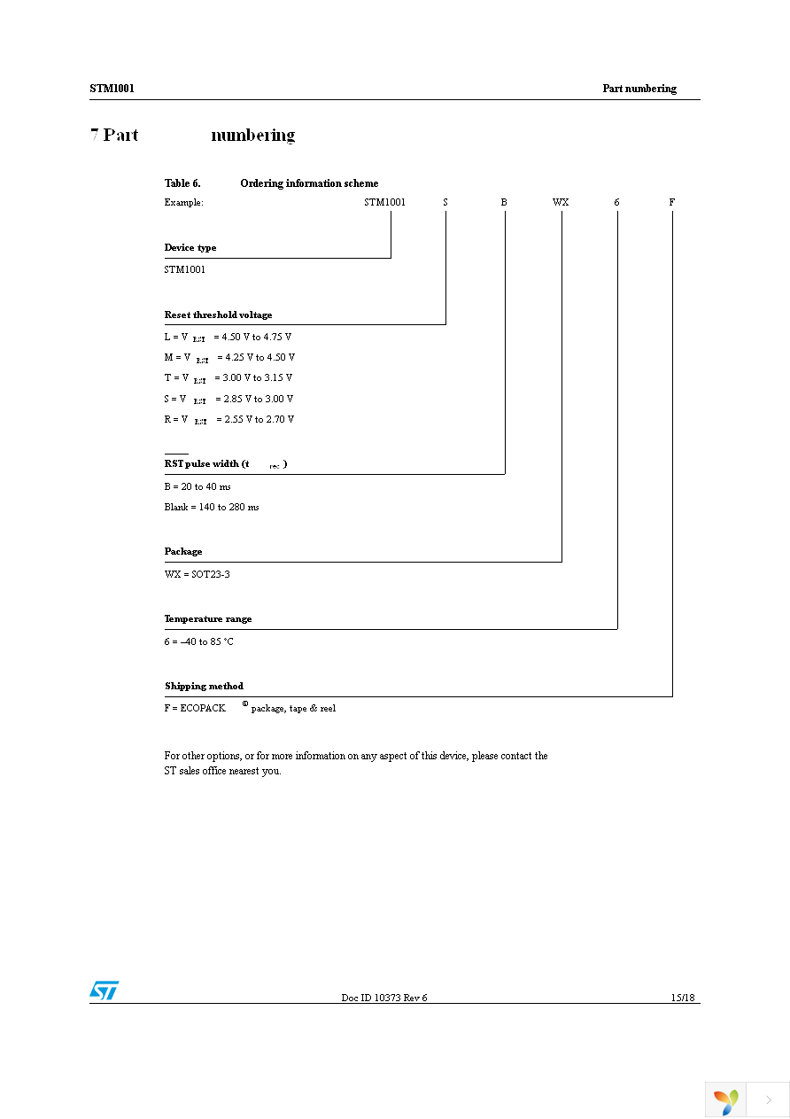 STM1001SWX6F Page 15