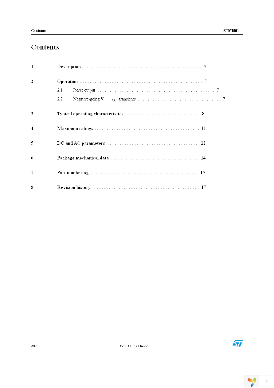 STM1001SWX6F Page 2